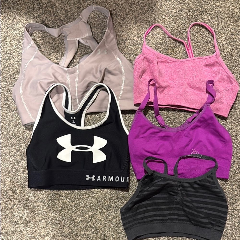 😬SOLD😬Sports Bar Lot Under Armour Zella- Black, Pink, Purple, Gray XS S